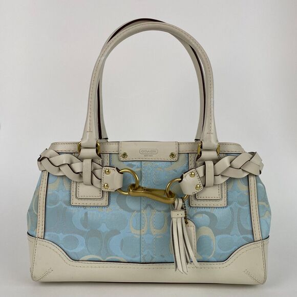 Coach Hampton Optic Signature Carryall Shoulder Bag Baby...
